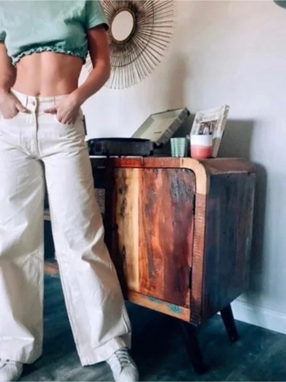 WeWoreWhat High Rise Wide Leg Jeans